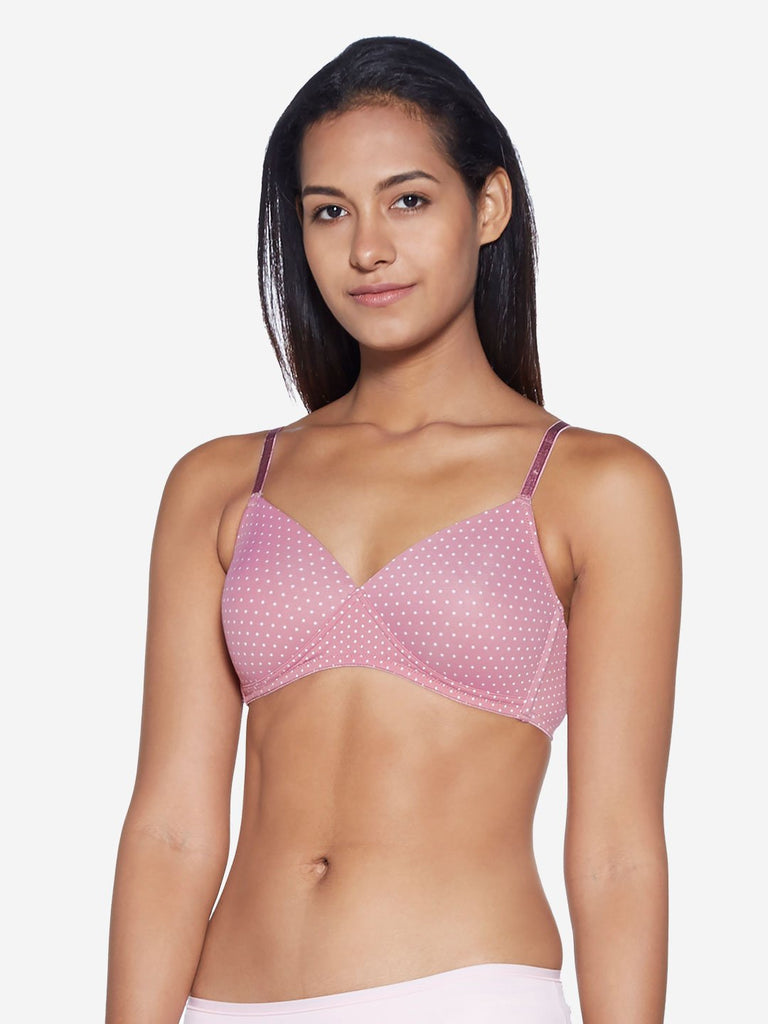 Wunderlove Grey And Pink Padded Bra Pack of Two