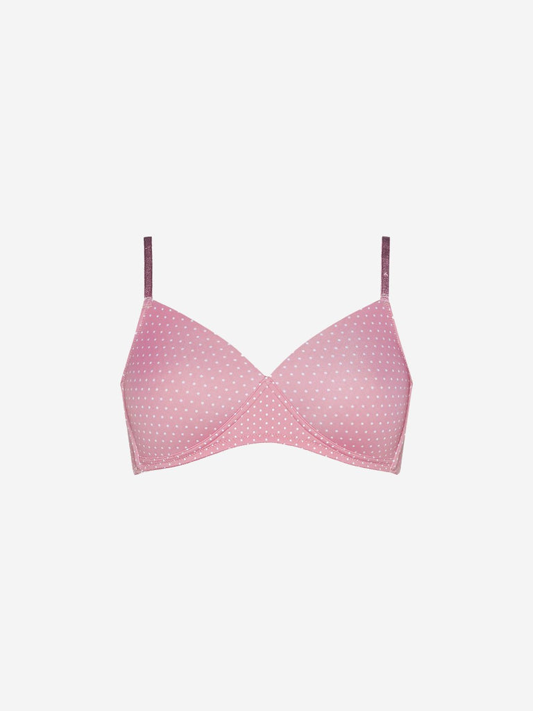 Wunderlove Grey And Pink Padded Bra Pack of Two