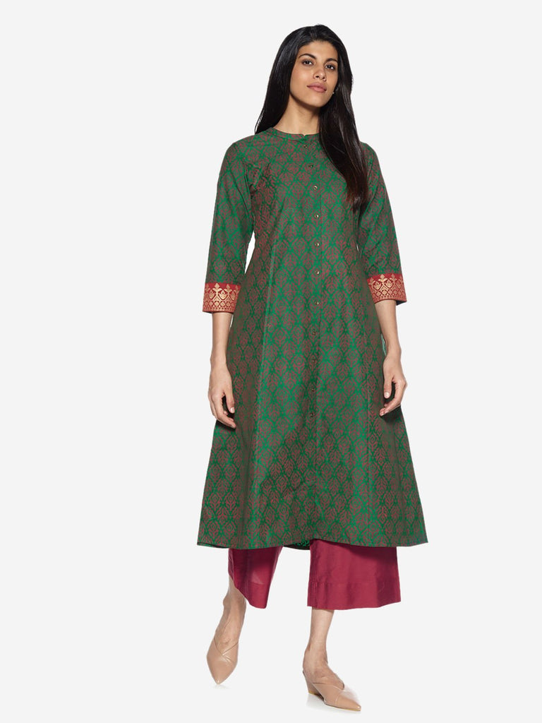 Utsa Maroon Cropped Palazzos