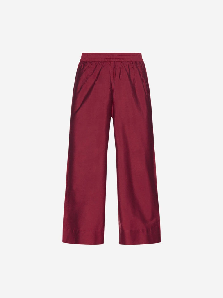 Utsa Maroon Cropped Palazzos