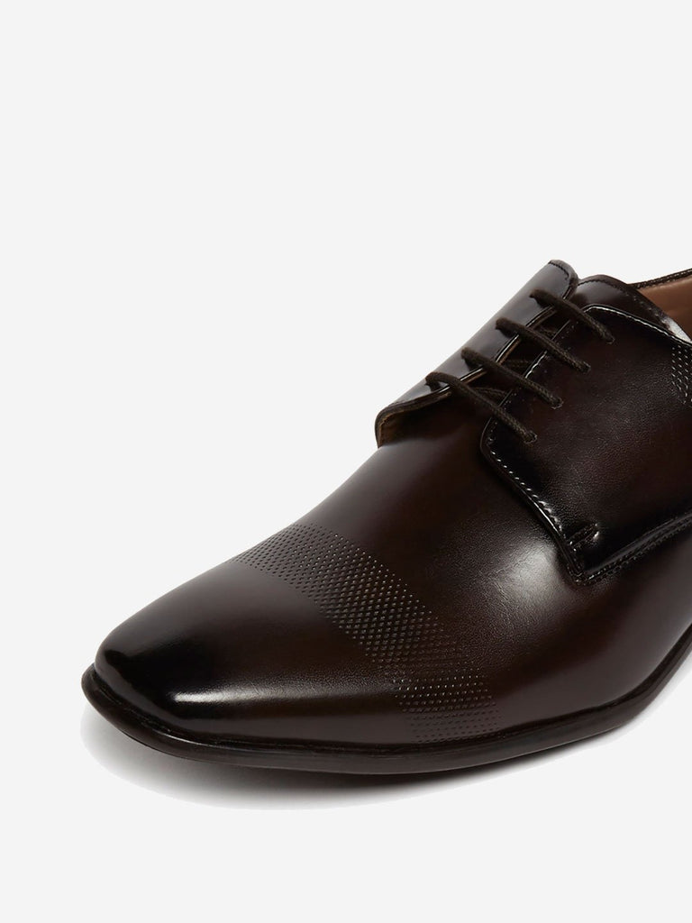 SOLEPLAY Brown Lace-Up Derby Shoes