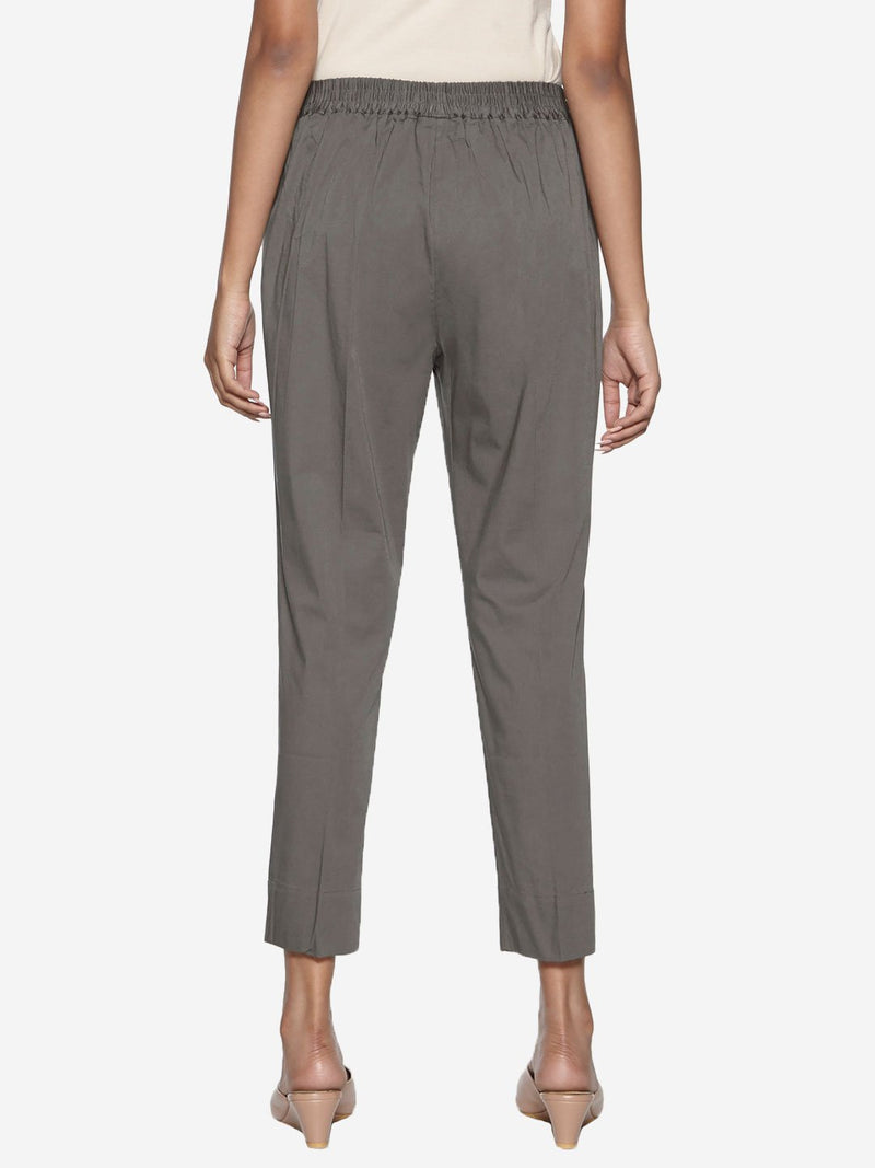Utsa Grey Pencil Fit Ethnic Pants