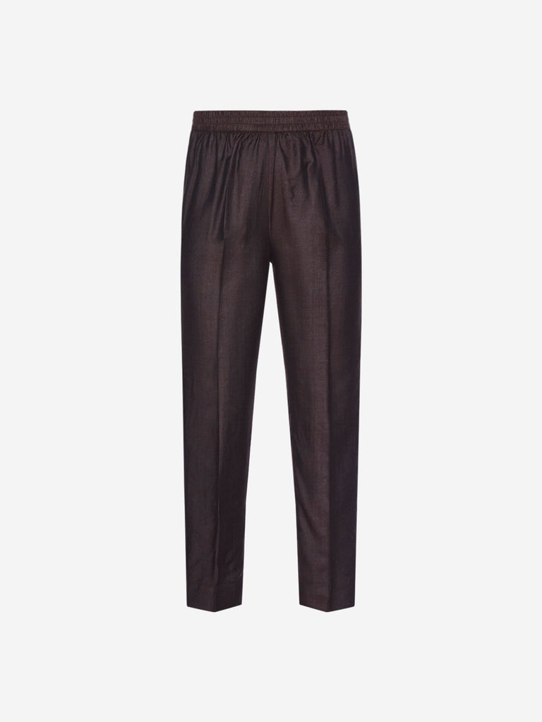 Zuba Charcoal Silk Blend Ethnic Pants