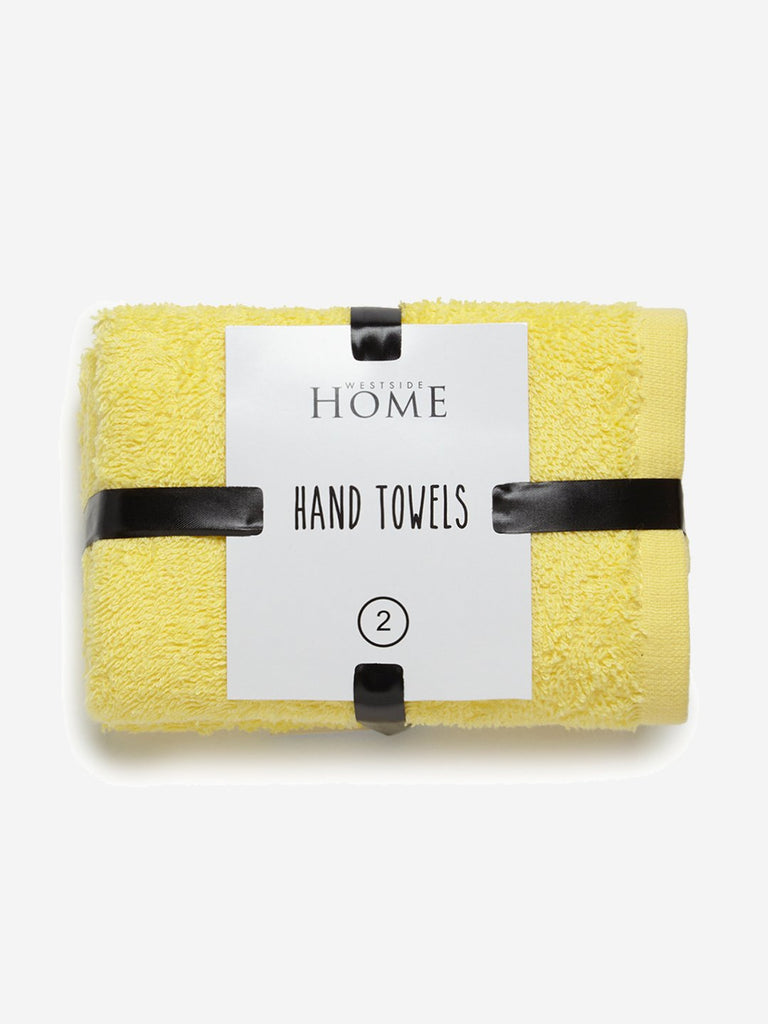 Westside Home Yellow Hand Towels Set of Two