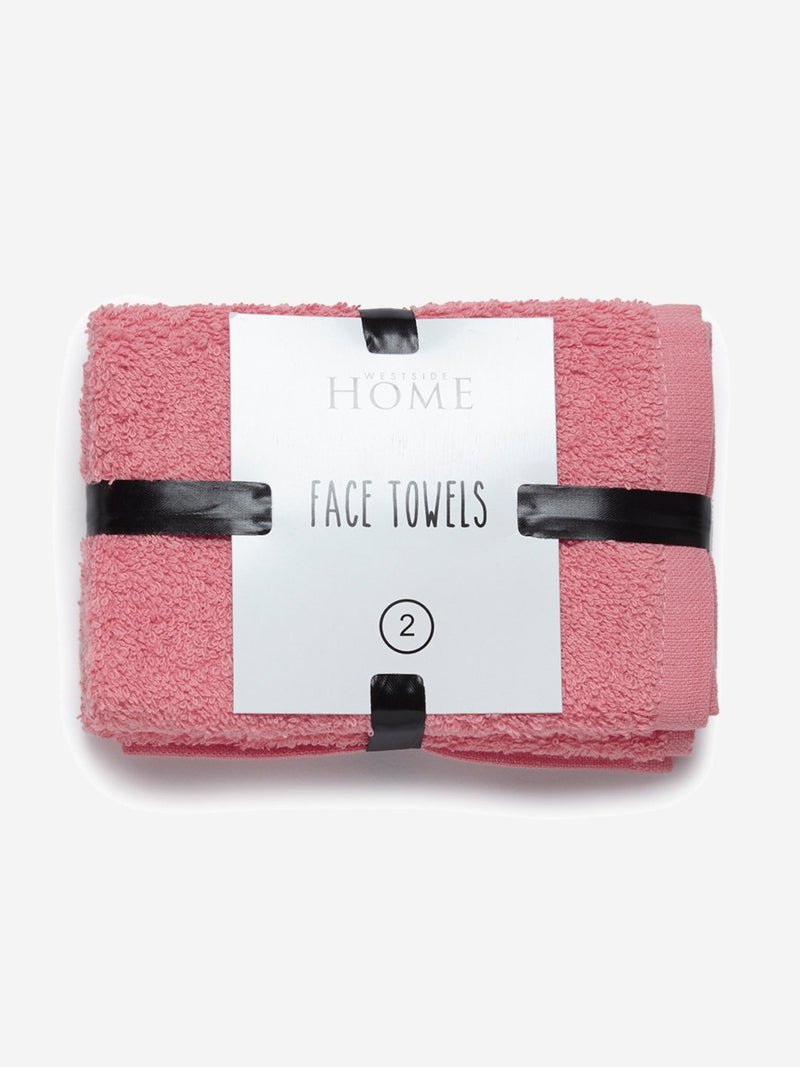 Westside Home Coral Face Towels Set of Two