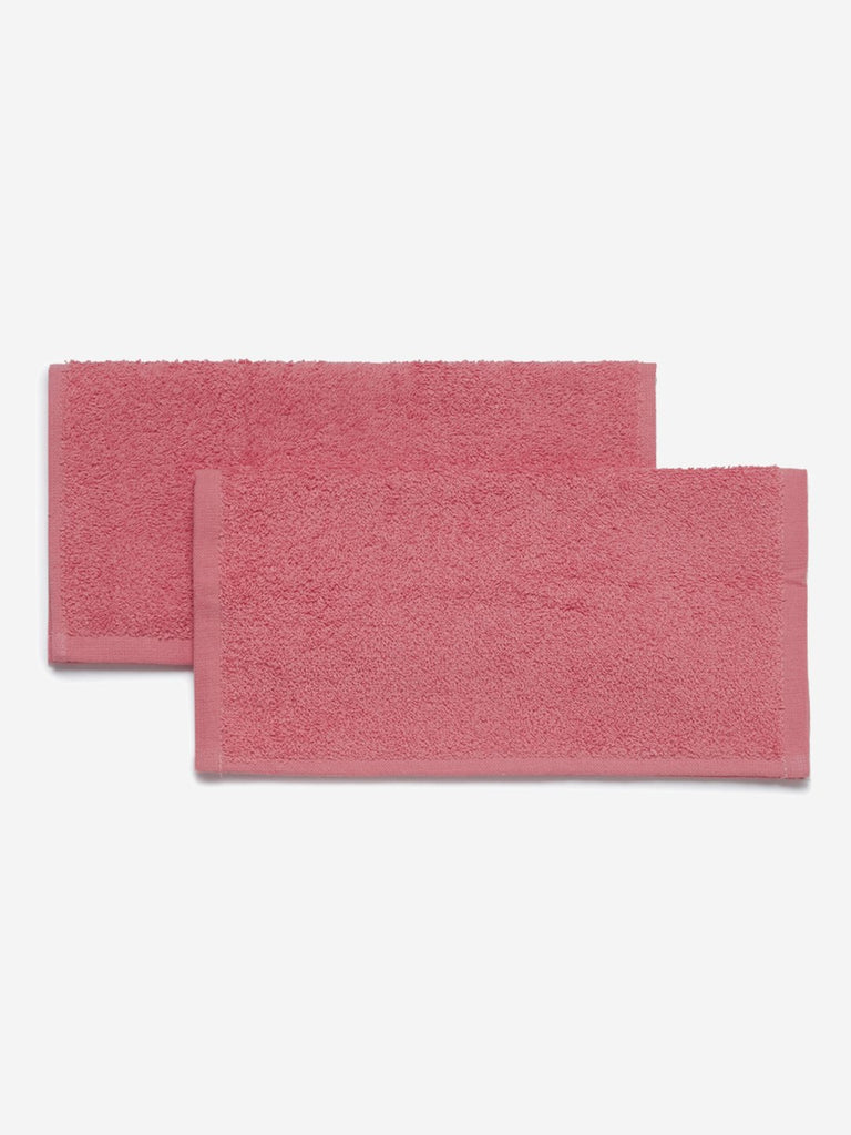 Westside Home Coral Face Towels Set of Two