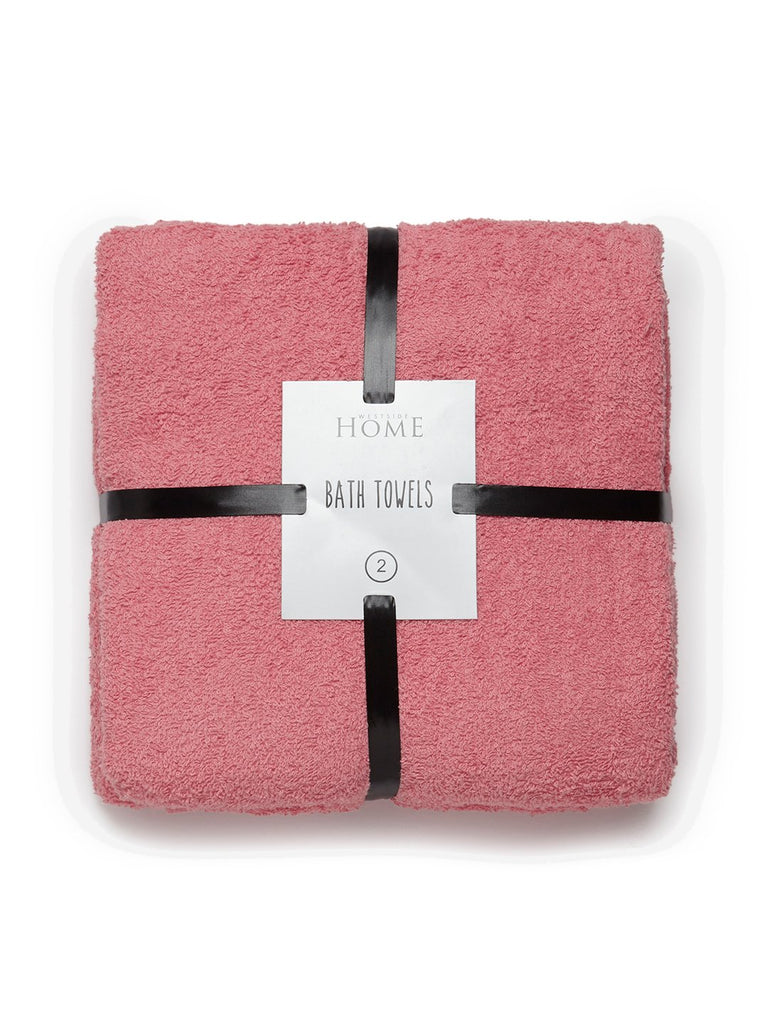 Westside Home Coral Bath Towels Set of Two