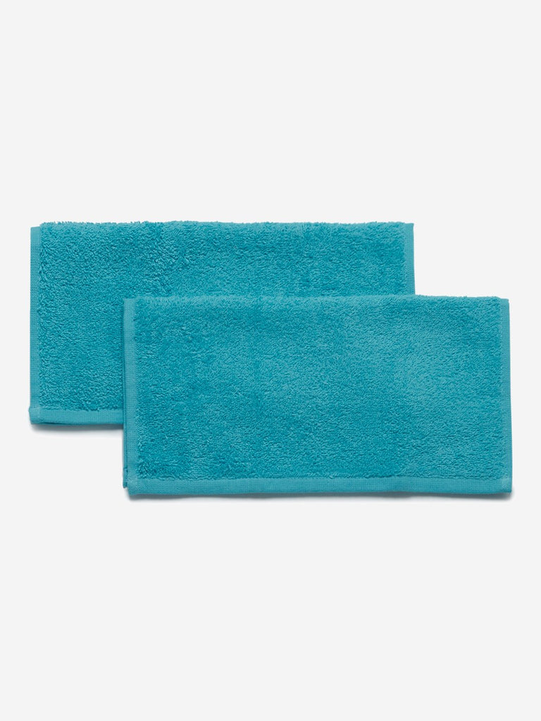 Westside Home Turquoise Face Towels Set of Two