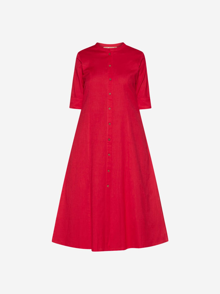 Utsa Pink Solid A-Line Kurta