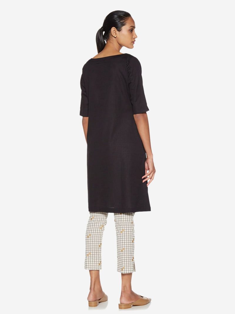 Utsa Black A-line Kurti