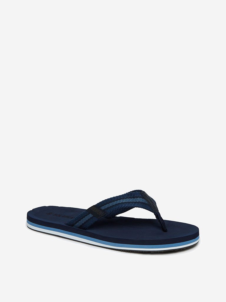 SOLEPLAY Navy Textured Flip-Flops