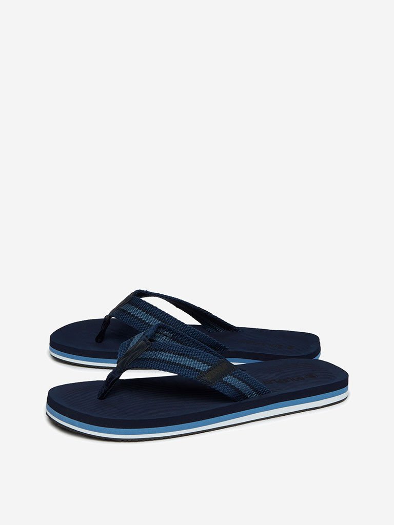 SOLEPLAY Navy Textured Flip-Flops
