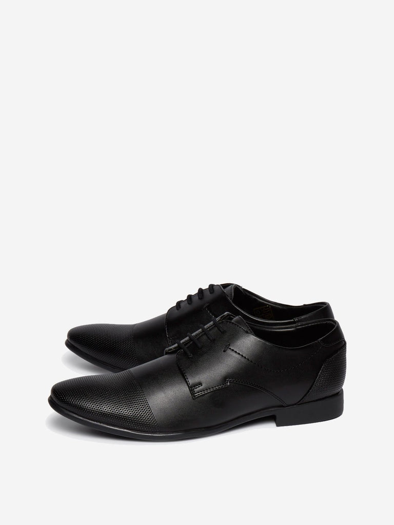 SOLEPLAY Black Perforated Detailed Derby Shoes