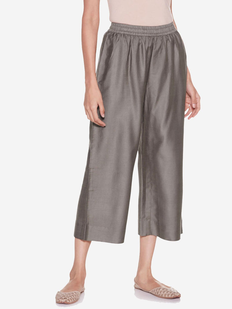 Zuba Brown Straight Palazzos