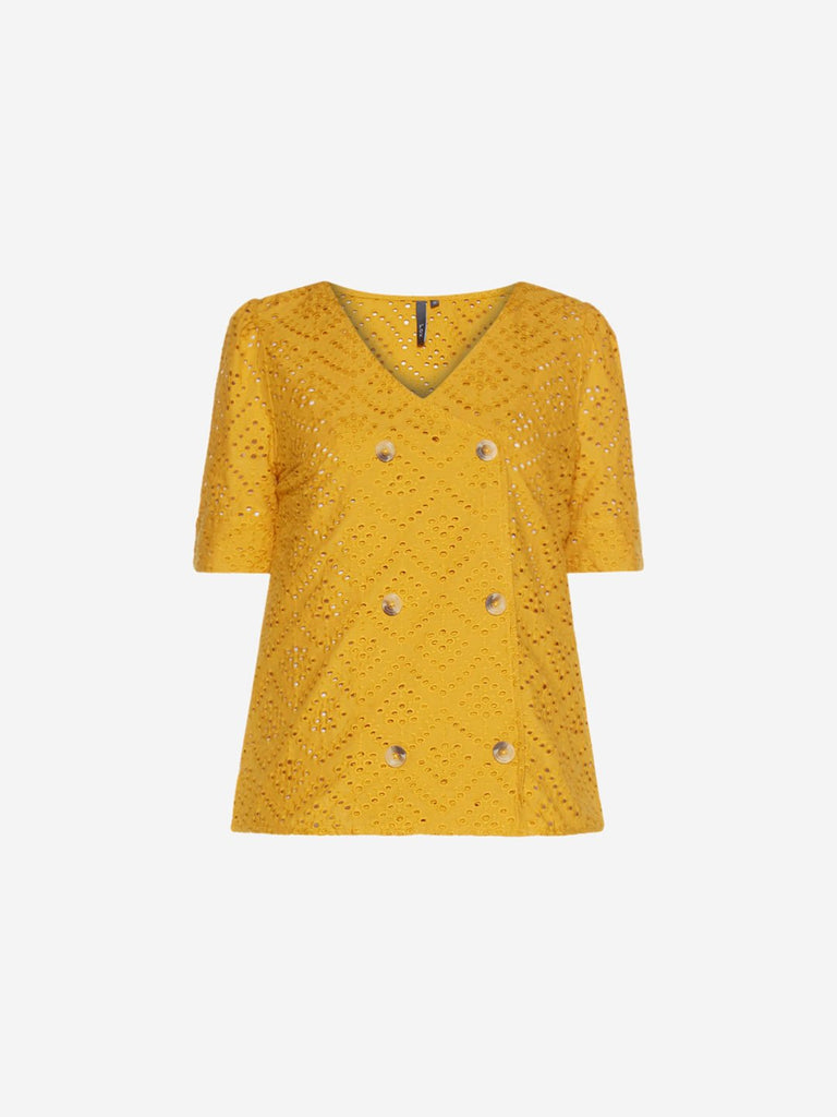 LOV Yellow Cutout Detailed Jovina Top