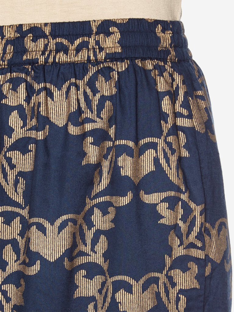 Zuba Indigo Ethnic Print Flared Palazzos