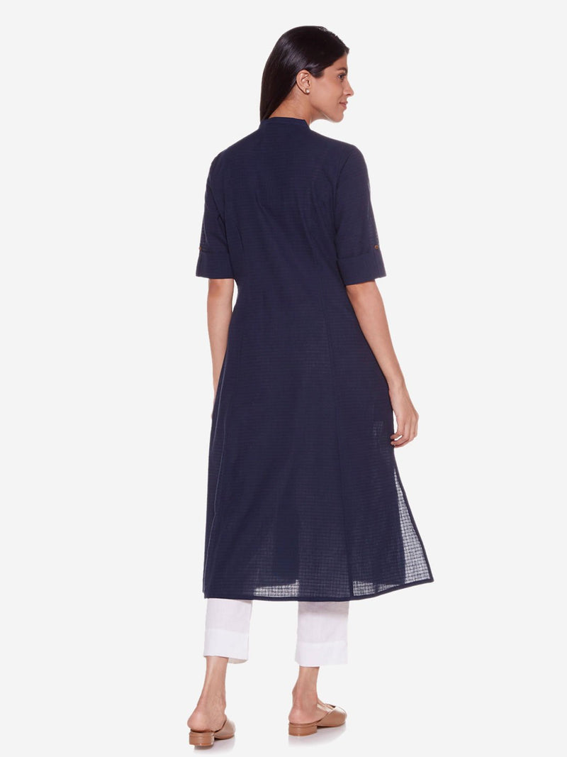 Utsa Indigo A-Line Kurta
