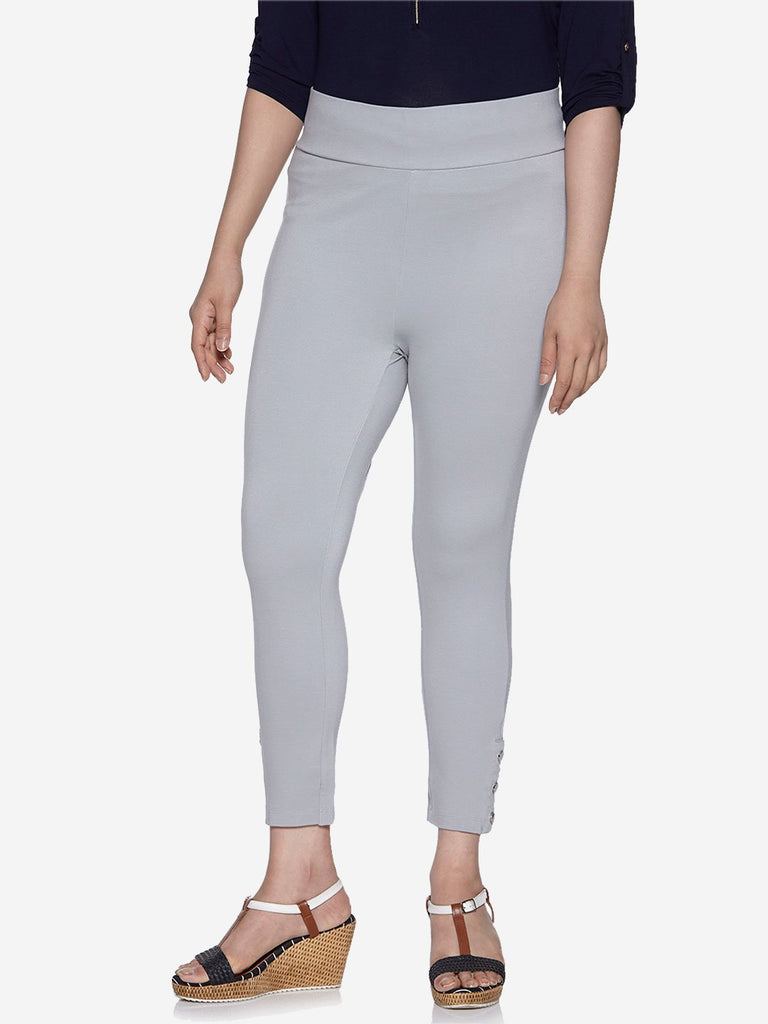 Gia Curve Grey Ponte Pants