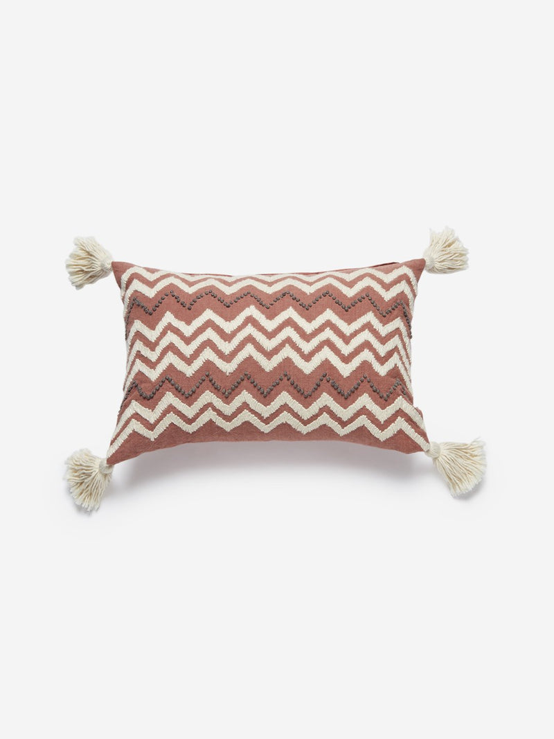 Westside Home Persian Rose Embroidered Cushion Cover