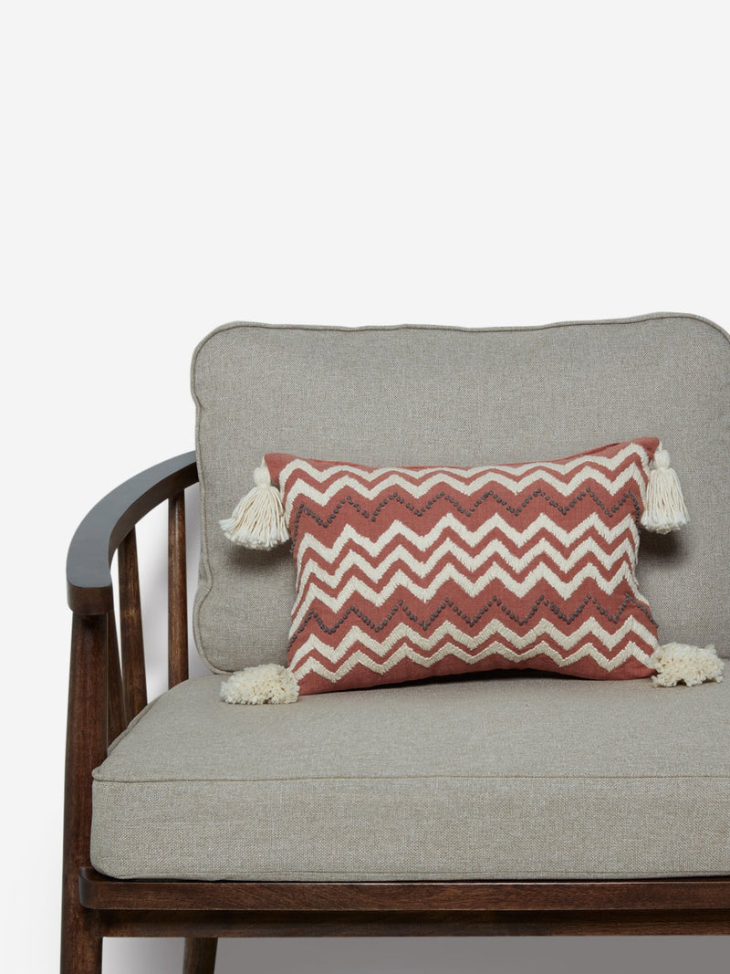 Westside Home Persian Rose Embroidered Cushion Cover