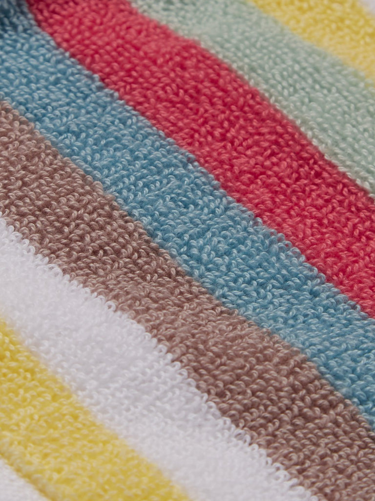 Westside Home Multicolour Vibrant Striped 500 GSM Face Towel Set Of Two