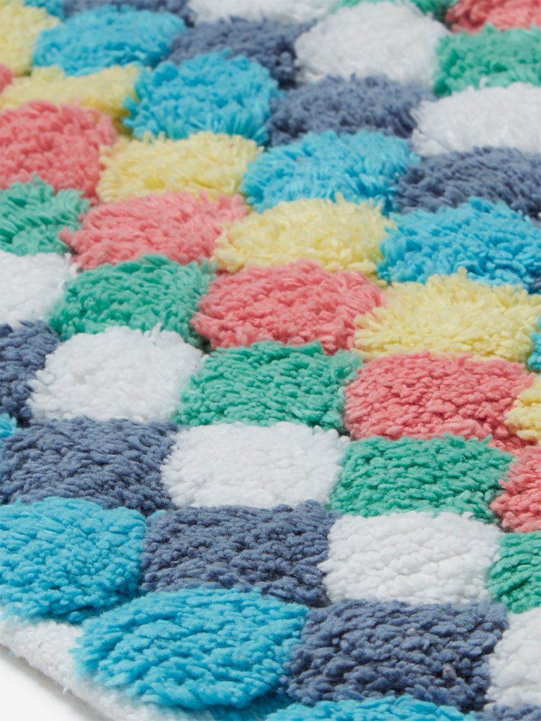 Westside Home Multicolour Popcorn Textured Bath Mat