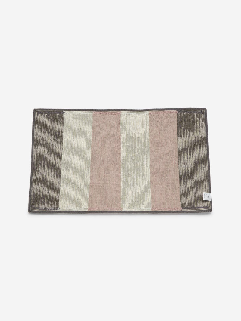 Westside Home Multicolour Thick Stripes Bath Mat