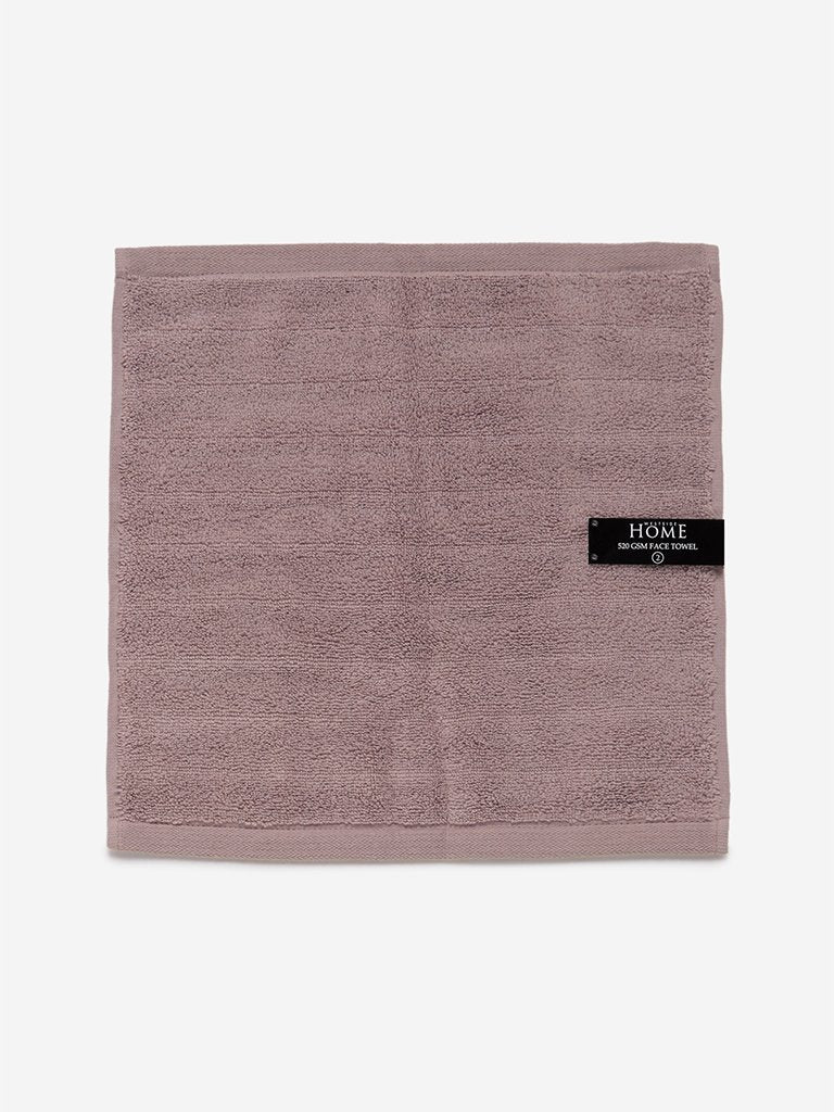 Westside Home Taupe 520 GSM Face Towel Set Of Two