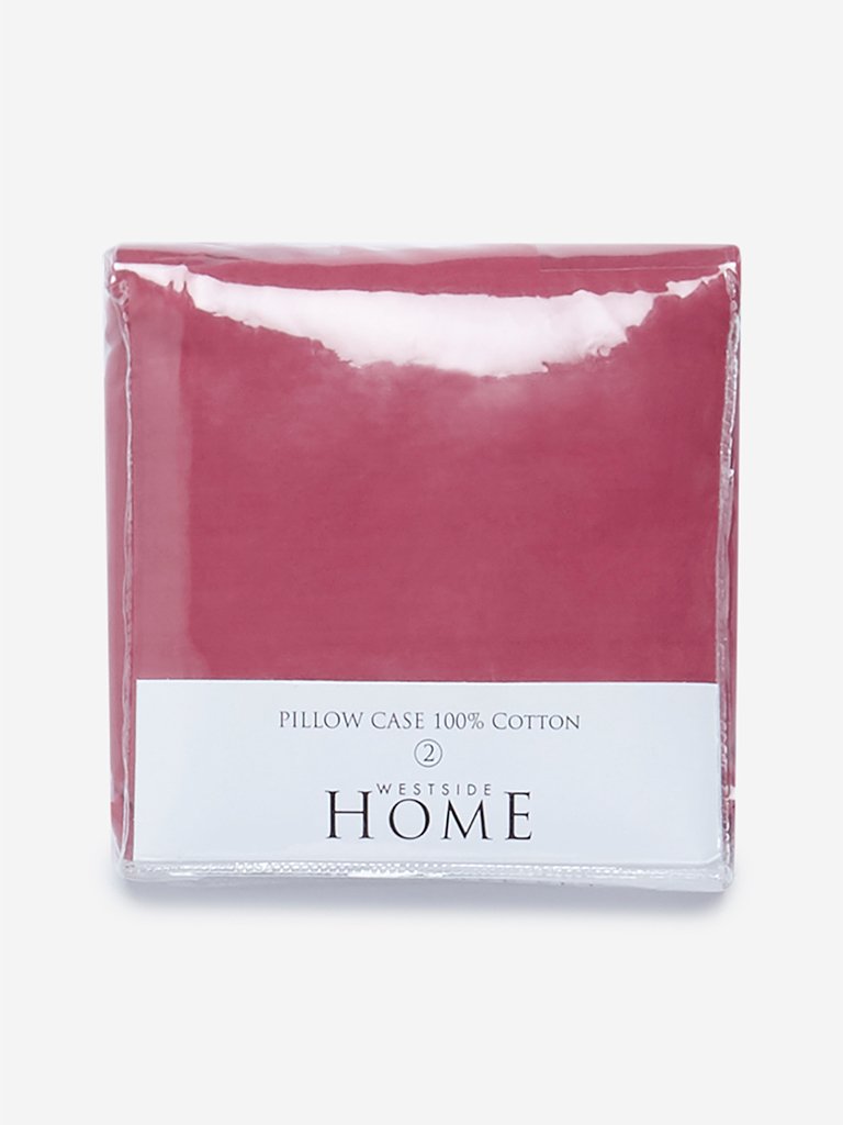 Westside Home Dark Pink Pillowcase Set of Two