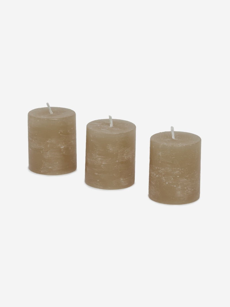 Westside Home Light Brown Votive Candles Set of Six