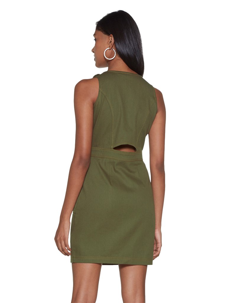 Nuon Khaki Pure Cotton Nelson Dress