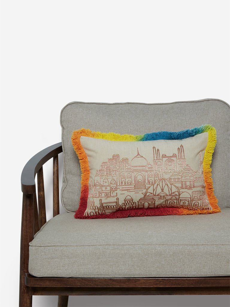Westside Home Multicolour Embroidered Cushion Cover