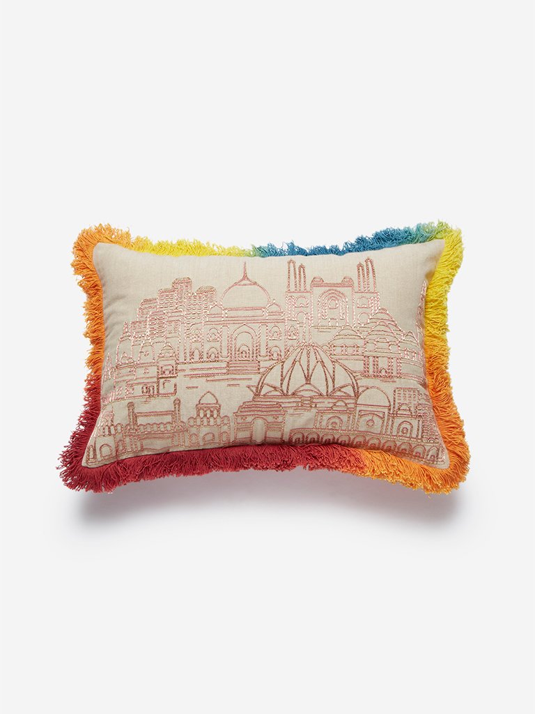 Westside Home Multicolour Embroidered Cushion Cover