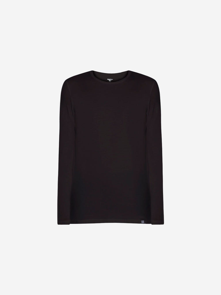 Nuon Black Slim Fit Crewneck T-Shirt