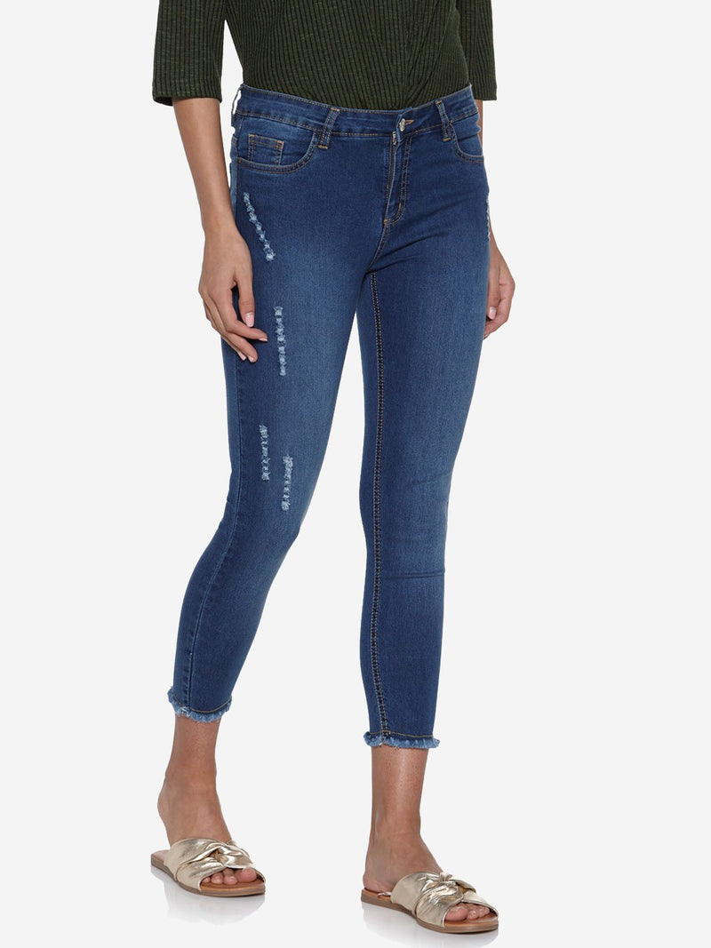 LOV Blue Distressed Farana Jeans