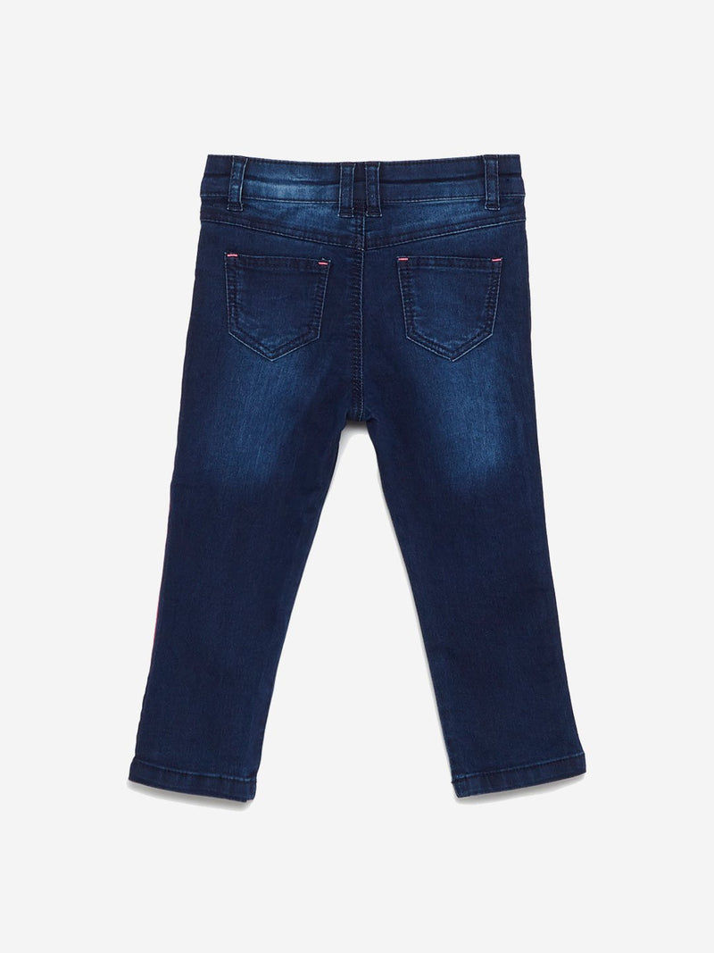 HOP Kids Indigo Panel Detailed Jeans