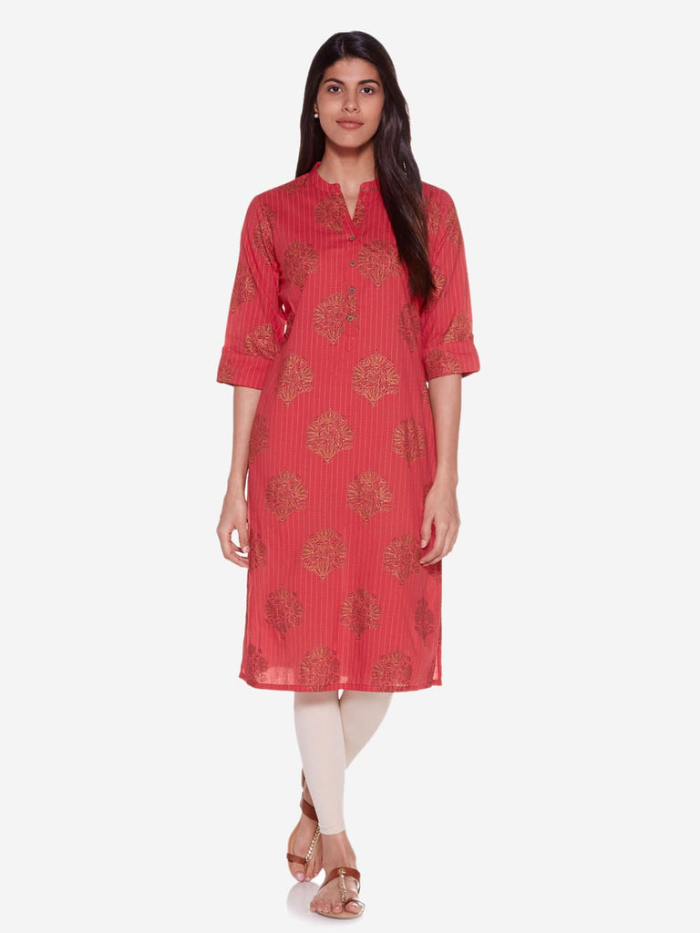 Utsa Coral Printed Straight Kurta