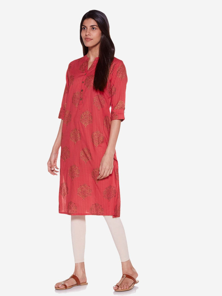 Utsa Coral Printed Straight Kurta