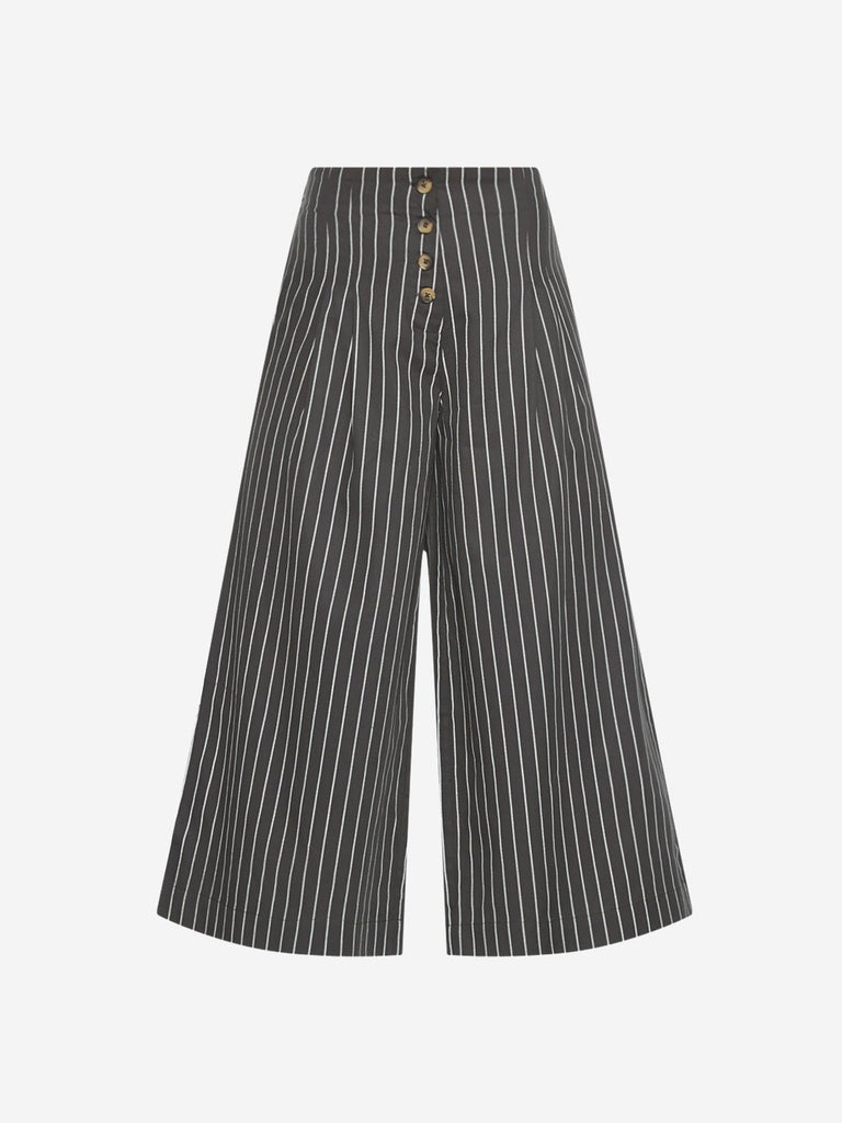 Bombay Paisley Charcoal Striped Palazzos