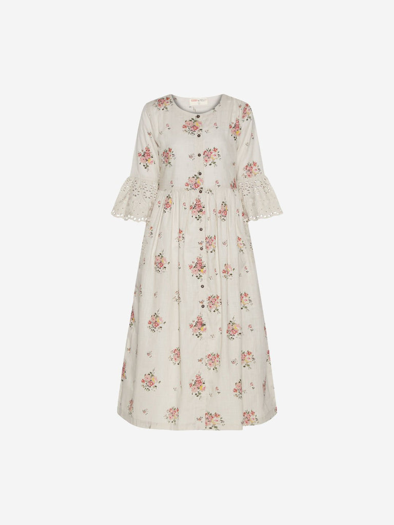 Bombay Paisley Off White Fit-And-Flare Dress