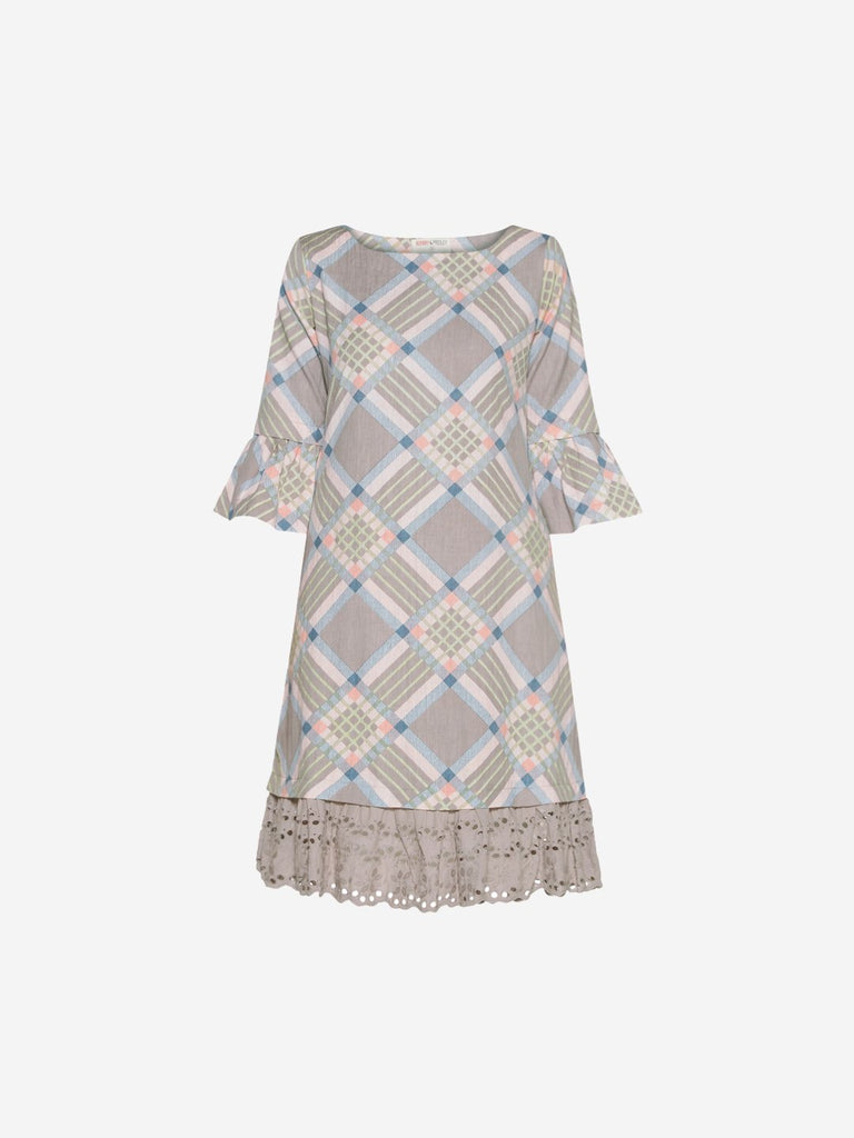 Bombay Paisley Grey Geometrical Print Dress