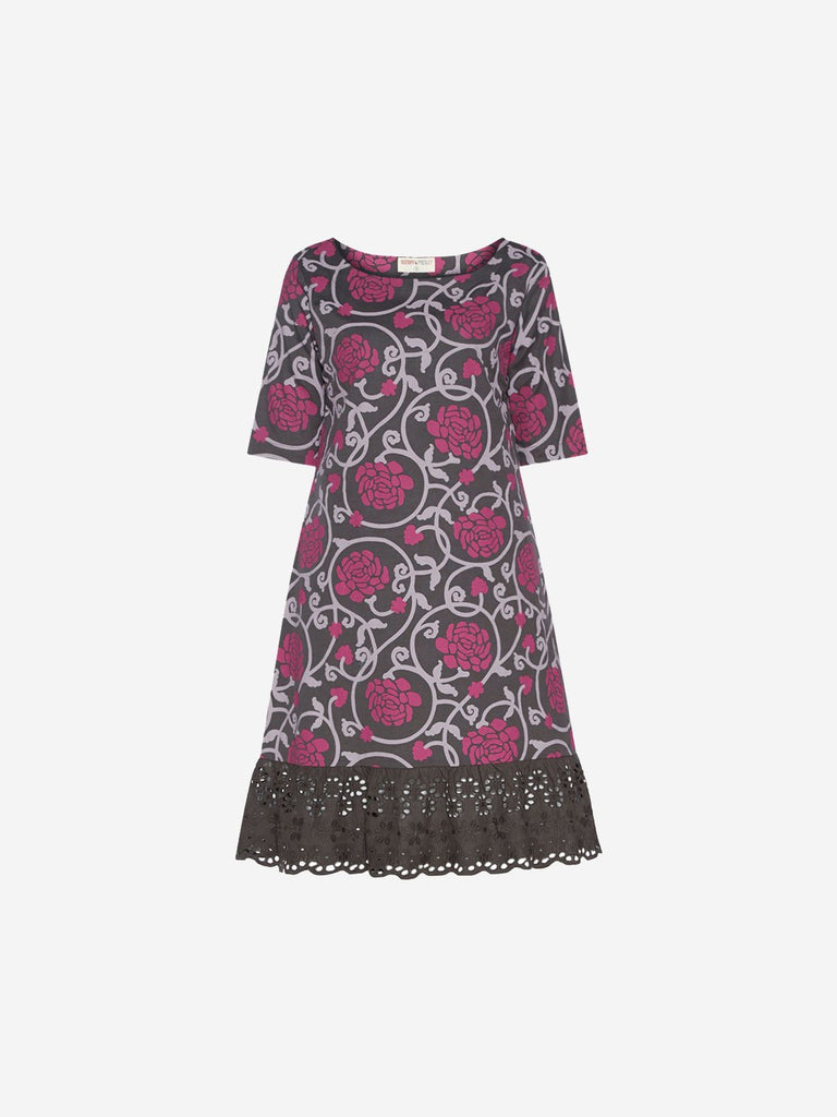 Bombay Paisley Pink Floral Pattern A-Line Dress