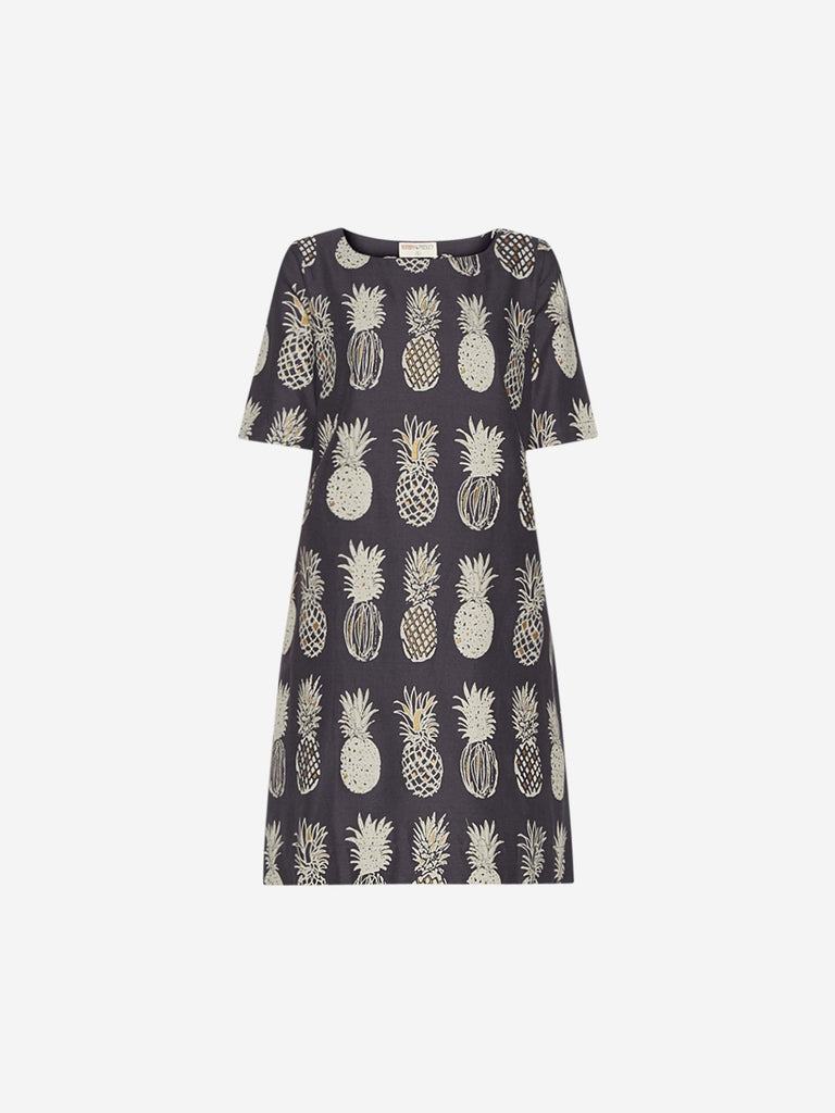 Bombay Paisley Navy Pineapple Print Dress