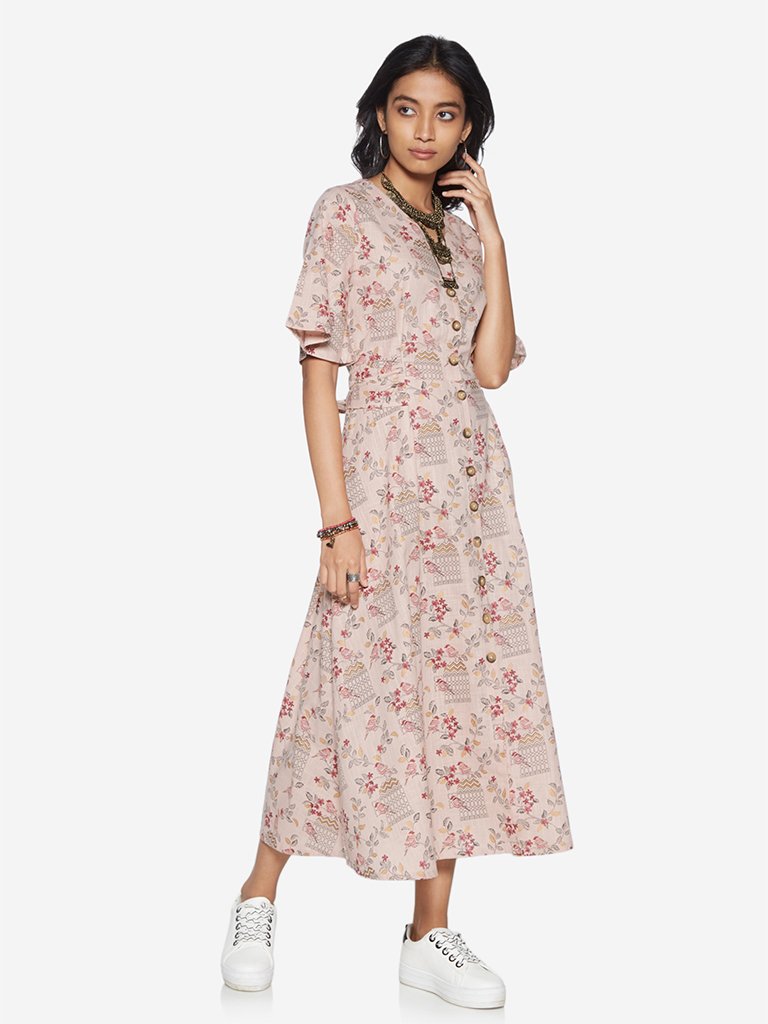 Bombay Paisley Light Pink Floral Dress