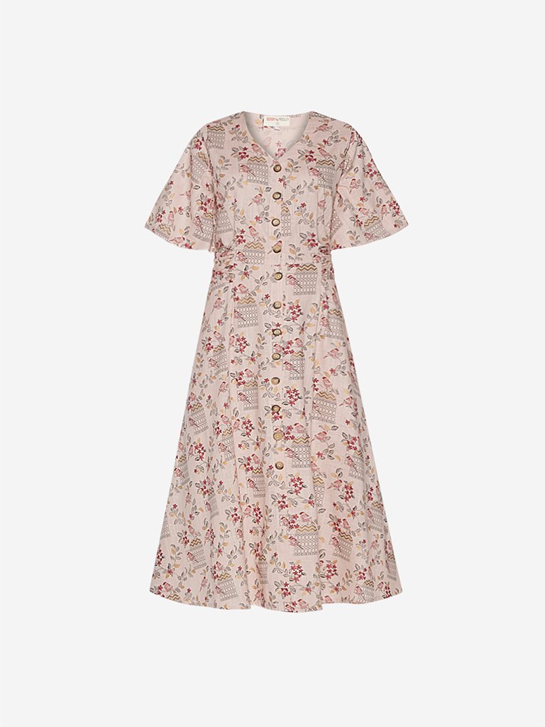 Bombay Paisley Light Pink Floral Dress