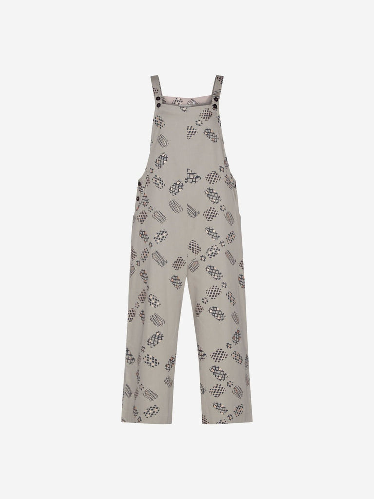 Bombay Paisley Grey Pineapple Print Dungarees