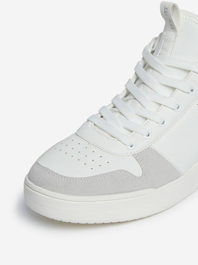 SOLEPLAY White High-Top Sneakers