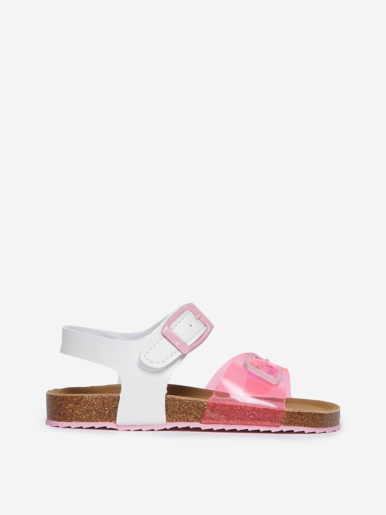 Yellow Kids Pink Dual-Strapped Sandals