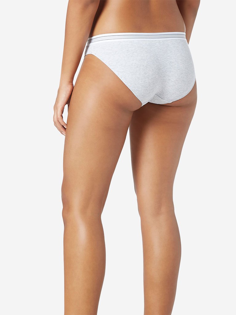 Wunderlove Grey Superstar Ribbed Briefs