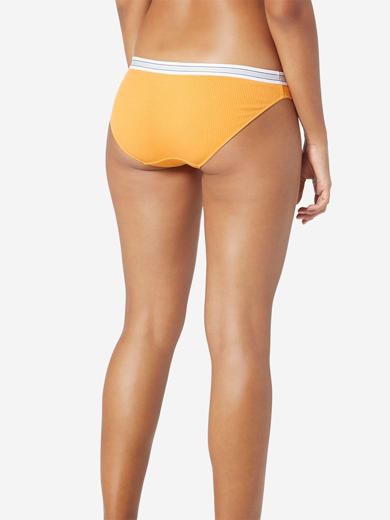 Wunderlove Mustard Superstar Ribbed Briefs